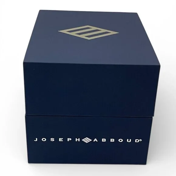 Joseph Abboud Silver-Tone, Blue Strap, Blue Dial, Mens Watch In Original Box - Picture 3 of 13